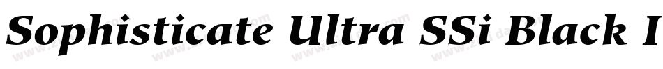 Sophisticate Ultra SSi Black Italic字体转换